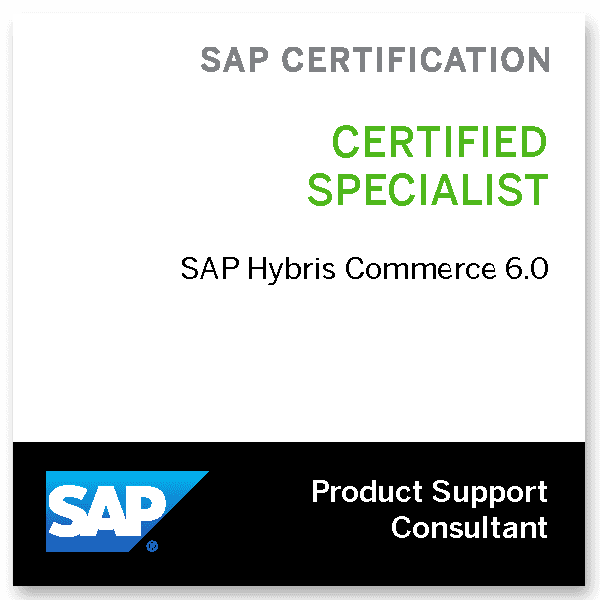SAP Certified Product Support Specialist - SAP Hybris Commerce 6.0 logo