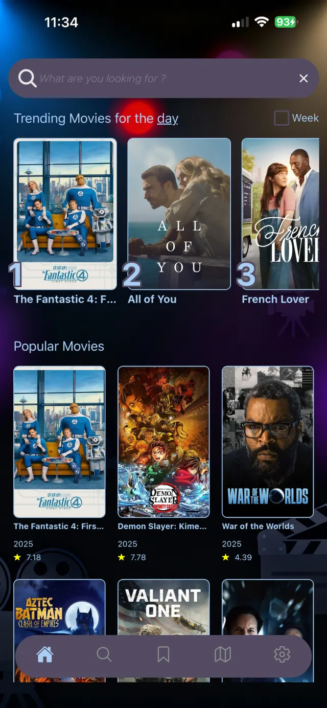 Aperçu de l'application mobile LumiFlix
